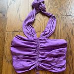 DO+BE Purple ruffle halter top Photo 0