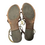 Diane Von Furstenberg  Brown Gold Strappy Gladiator Sandals Boho Leather SIZE 9M Photo 7