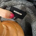 Monrow grey metallic snake print hooded pullover sweater hoodie XS Gray Photo 4