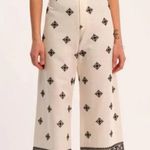 House of Harlow 1960 Cream and Black Patterned Pants Size L Photo 0