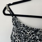 Magic suit by miracle suit Black and silver leopard gathered high neck swimsuit Size M Photo 2