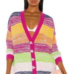 Olivia Rubin Mika rainbow stripe sequin cardigan sweater size S small Photo 0