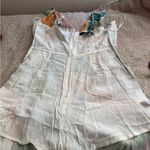 Blue Blush  Leaf Pattern Wrap Dress Photo 6