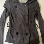 Guess Y2K  Gray Hooded Double Breasted Peacoat Photo 1