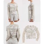 ATM Camo Print Slub Jersey Layered Long Sleeve T Shirt Medium Cockatoo Camo Gray Photo 1