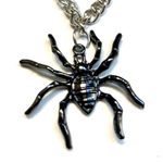 Silver Spider Halloween Necklace New Photo 9