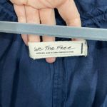 Free People  We The Free Alpine Denim Top Medium Cotton Tiered Bell Sleeve Blue Photo 5