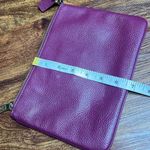 Coach Jes Gallery Pouch Jersey Striped Burgundy & Navy Clutch Wristlet Purse Photo 8