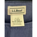 L.L.Bean  Women's Linen Blue Short Sleeve Casual Dress Size‎ 12 Regular Lagenlook Photo 1