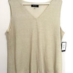 Nine West NWT  Metallic Gold Glitter Top XL Photo 0