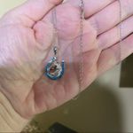 Lab Opal Sterling Silver Horse Pendant Necklace Silver Photo 4