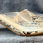 ZARA  Animal Print Snake Vinyl High Heel Square Toe Mules Slides Size 41 Photo 6