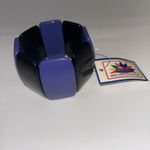 New NWT Gameday Jewelry Black Purple Baltimore Ravens Hand Painted Wood Bracelet Photo 1