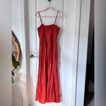 Anthropologie Women’s Rust Pink 100% Cotton Crepe Sleeveless Midi Dress Medium Photo 2