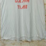 EXPRESS One Eleven Graphic Tank Womens M Ivory Sunshine All The Time Beach Photo 2