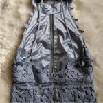 Bardot EUC  Gemma Dress in Dusty Blue 4 Revolve Lacy Classy Embroidered Floral Photo 8