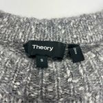 Theory Speckled Crew Knit Sweater Women Alpaca Wool Blend Grey Gray Small Winter Photo 3