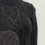 Apt. 9  Black Cable Knit Turtleneck Sweater Photo 2