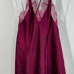 Victoria’s Secret Burgundy Satin & Lace Slip Dress – Size M Red Size M Photo 0
