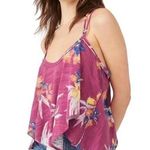 Free People  We the Free Hey Girl Purple Floral Spring Plum Combo Tank Photo 0