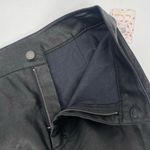 Free People  Faux Leather Pants Size 10 Sasha Cropped Crop Black Vegan Flare NWT Photo 6