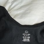 Aerie OFFLINE by  Black Ribbed Cropped Tank Women's XS Photo 3