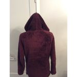 Victoria's Secret PINK Burgandy Teddy Bear Warm Hoodie 1/2 Zip XS Photo 3