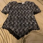 Papell Boutique Evening Silk Beaded Top Blouse Photo 1