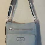 London Fog  Janice Multi-pocket Crossbody Bag in Denim Blue - NWT Photo 0
