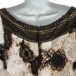 Naeem Khan Black White Nude Floral Lace Long Sleeve Mermaid Dress sz 10 NEW Tags Photo 13