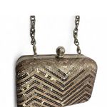 White House | Black Market WHBM  sequin gold Box Purse Clutch Evening Bag Photo 2