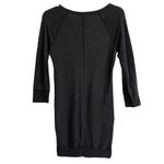 James Perse Standard  Black Sweatshirt Shift Dress women’s S  Raglan Pull on Photo 1