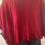 Preston & York  Red Ruffled Shawl Photo 1