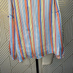 Tanya Taylor Illa Silk Blouse Summer Stripe Print Photo 9