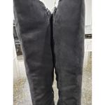 Veira Knee High Boots Womens 8 Black Solid Suede Round Toe Block Heel Side Zip Photo 4