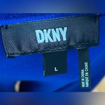 DKNY - Trendy Royal Blue V-Neck Winter Sweater with Puffed Sleeve Size L Photo 7