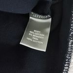 Marked Reunited Clothing Peplum Top Navy LS with Eyelet Bottom Blue Photo 6