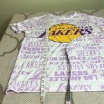 Nba  Los Angeles Lakers logo short sleeve T-shirt Photo 5