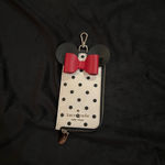Disney Kate Spade Minnie Mouse Clip-on Card Holder, Wallet, Polka Dots, Red Bow Photo 5
