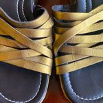 Donald Pliner Italian Siena Gold Bronze Metallic Wedges Strappy Sandal Mule Sz 9 Photo 6