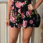 EXPRESS Halter Backless Floral Romper Photo 0