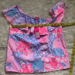 Lilly Pulitzer  Pink and Blue Floral  Women’s Ruffle top Size XXS Photo 12