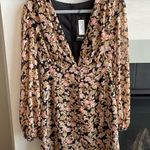 Nasty Gal  Deep V Floral Mini Dress NWT Photo 1