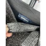 ZARA  Black Metallic Sparkly Festive‎ Stretch Elastic Waist Flared Pants Size S Photo 7