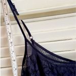 Hollister  Navy Lace Babydoll Romper Y2K Juniors Large Lined Floral Cottagecore Photo 7