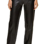 Avec Les Filles Anthropologie  Black Mixed Material Leather Jeans Size 26/2 Photo 0