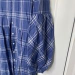 Zara Plaid Midi Dress Belted Balloon Sleeve Blue‎ Size Small blogger favorite Blue Photo 4