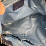 Coach  Poppy Glam Glazed Navy Blue Leather Tote Bag Photo 6