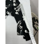 Vince Camuto Womans Long Bell Sleeve Blouse XL Black White Floral Flowy V Neck Photo 6