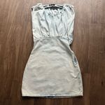 ZARA New DRAPPED DENIM MINI DRESS Photo 7